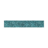 Faux Blauwgroen Blue Glitter Uitnodigingen Wikkel (Vlak)