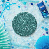 Faux Blauwgroen Glitter Party Paper Bord (Feest)