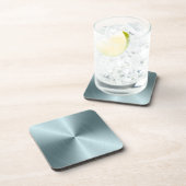 Faux Blauwgroen metalen look Bier Onderzetter (Rechterzijde)