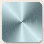 Faux Blauwgroen metalen look Bier Onderzetter (Voorkant)