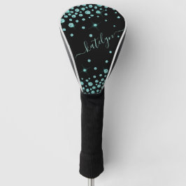 Faux Blauwgroen Rhinestone Diamonds - Aangepast st Golfheadcover