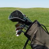 Faux Blauwgroen Rhinestone Diamonds - Aangepast st Golfheadcover (Insitu)
