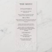 Faux Blind Embossed Arch Wedding Menu Card (Voorkant)