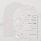 Faux Blind Embossed Bridal Shower Kaart (Voorkant / Achterkant)