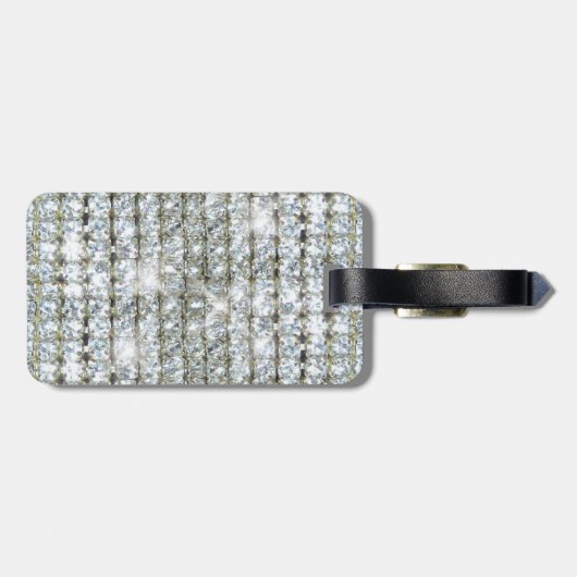 Faux Bling Bagagelabel (Achterkant horizontaal)