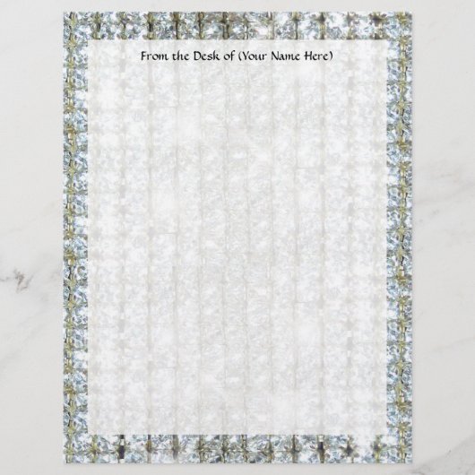 Faux Bling Custom Letterhead Papier (Voorkant)