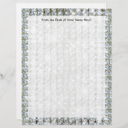 Faux Bling Custom Letterhead Papier (Voorkant / Achterkant)