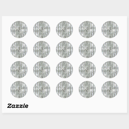 Faux Bling Ronde Sticker (Vel)