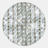 Faux Bling Ronde Sticker (Voorkant)