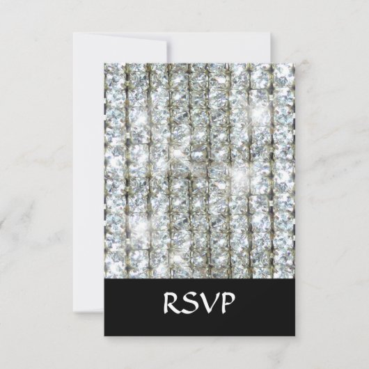 Faux Bling RSVP Kaartje (Voorkant)