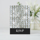 Faux Bling RSVP Kaartje (Staand voorkant)