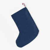 Faux Blue Denim Fabric Christmas Stocking Kleine Kerstsok (Achterkant (Hangend))