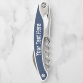Faux Blue Denim Waiter's Kurkentrekker Aangepaste  (Achterkant)