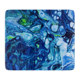 Faux Blue en Green Marble Snijplank