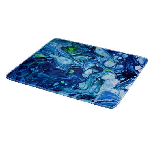 Faux Blue en Green Marble Snijplank (Hoek)