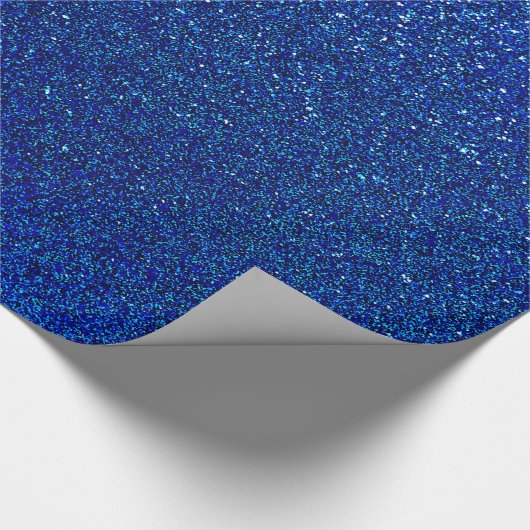 Faux Blue Glitter Background Sparkle Texture Cadeaupapier (Hoek)