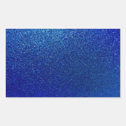Faux Blue Glitter Background Sparkle Texture Rechthoekige Sticker (Voorkant)