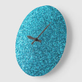 Faux Blue Glitter Grote Klok (Hoek)