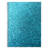 Faux Blue Glitter Notitieboek (Voorkant)