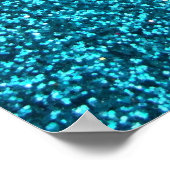 Faux Blue Glitter Poster (Hoek)