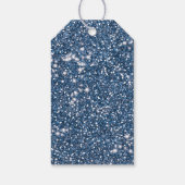 Faux Blue Glitter Texture Kijk - Dank je Cadeaulabel (Achterkant)