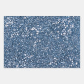 Faux Blue Glitter Texture look-like Graphic Inpakpapier Vel (Voorkant)