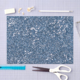 Faux Blue Glitter Texture look-like Graphic Tissuepapier