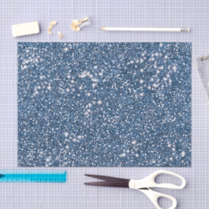 Faux Blue Glitter Texture look-like Graphic Tissuepapier
