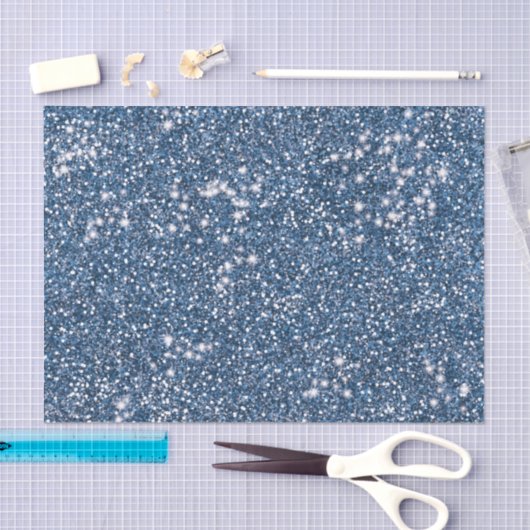 Faux Blue Glitter Texture look-like Graphic Tissuepapier (Craft)