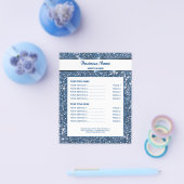Faux Blue Glitter-textuur met aangepaste tekst Flyer (Enkel)