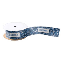 Faux Blue Glitter-textuur met aangepaste tekst