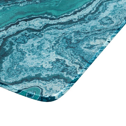 Faux Blue Green Marmer Snijplank (Hoek)