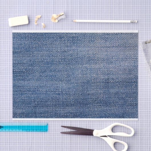 Faux Blue Jean Fabric Tissuepapier (Craft)