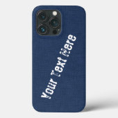 Faux Blue Jeans Aangepaste tekst iPhone Case (Achterkant)