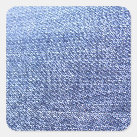 Faux Blue Jeans Achtergrond Vierkante Sticker (Voorkant)