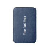 Faux Blue Jeans Bath Mat met aangepaste tekst (Voorkant Verticaal)