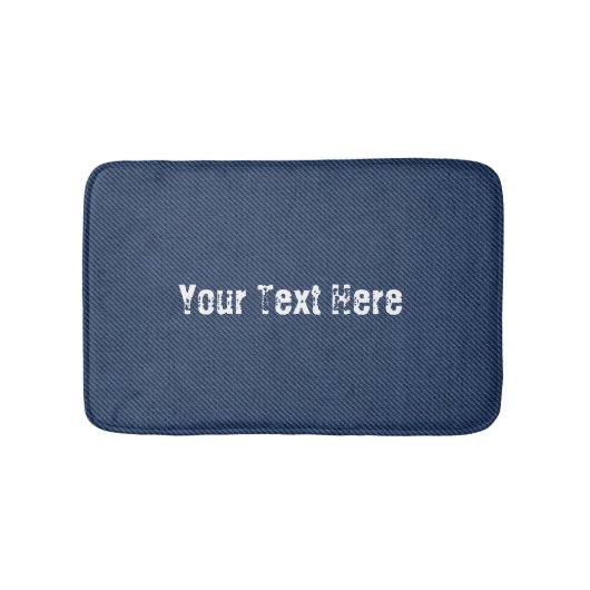 Faux Blue Jeans Bath Mat met aangepaste tekst (Voorkant)