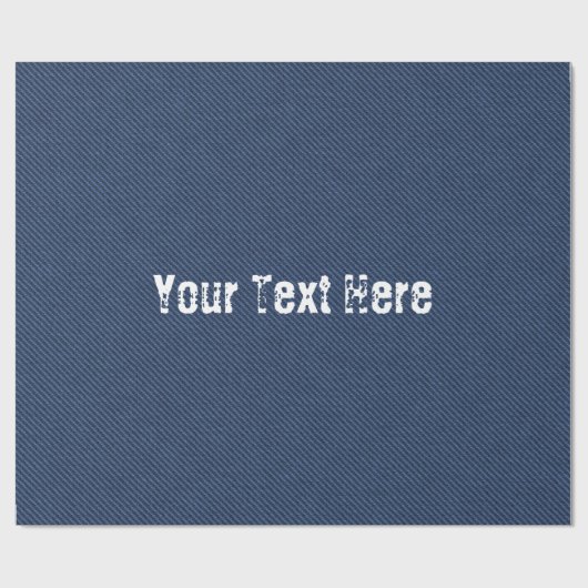 Faux Blue Jeans Denim aangepaste tekst inpakpapier (Vlak)