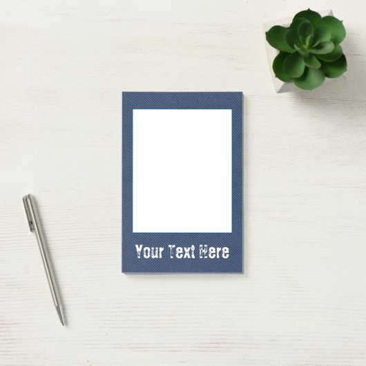 Faux Blue Jeans Denim Aangepaste tekst Post it Not Post-it® Notes (Kantoor)