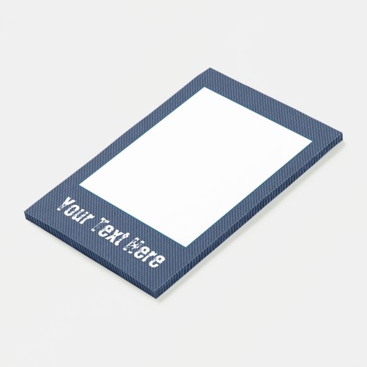 Faux Blue Jeans Denim Aangepaste tekst Post it Not Post-it® Notes (Schuin)