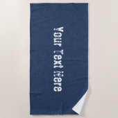 Faux Blue Jeans Denim Beach Handdoek Aangepaste te (Voorkant)