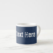 Faux Blue Jeans Denim Custom Text Espresso Cup Espresso Kop (Voorkant rechts)