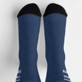 Faux Blue Jeans Denim Custom Text Socks Sokken (Top)