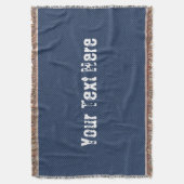 Faux Blue Jeans Denim Custom Text Thlanket Blanket Deken (Voorkant Verticaal)