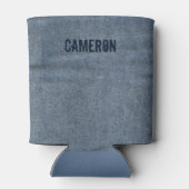 Faux Blue Jeans Denim Koelbox Gepersonaliseerde na Blikjeskoeler (Achterkant)