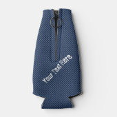 Faux Blue Jeans Fabric Bottle Cooler - aangepaste  (Achterkant)