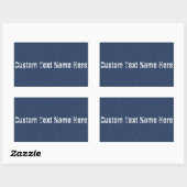 Faux Blue Jeans Fabric Custom Tekst Naam Sticker (Vel)