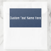 Faux Blue Jeans Fabric Custom Tekst Naam Sticker (Tas)