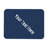 Faux Blue Jeans Fabric Custom Text Magnet Magneet (Horizontaal)