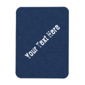 Faux Blue Jeans Fabric Custom Text Magnet Magneet (Verticaal)